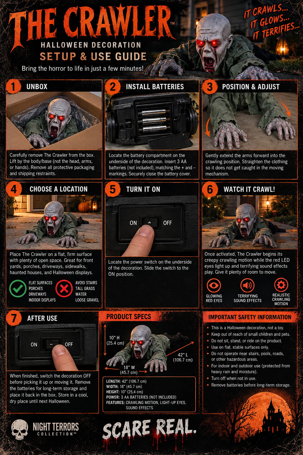 The Zombie Crawler Decor
